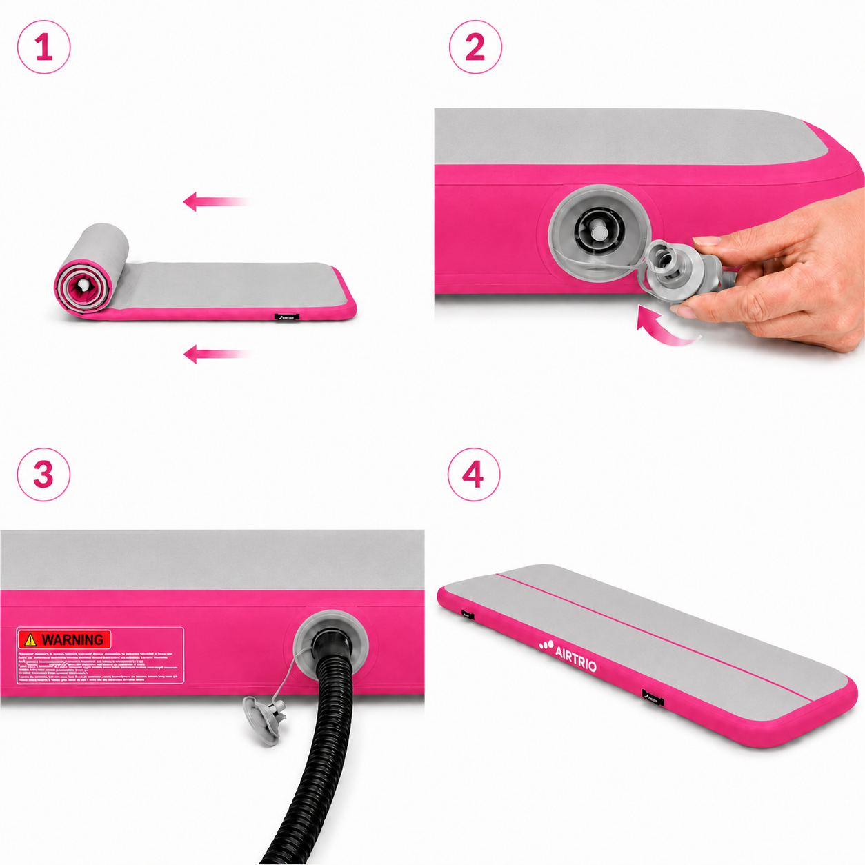 Mata Akrobatyczna Air Track – Pink / Grey | AIRTRIO