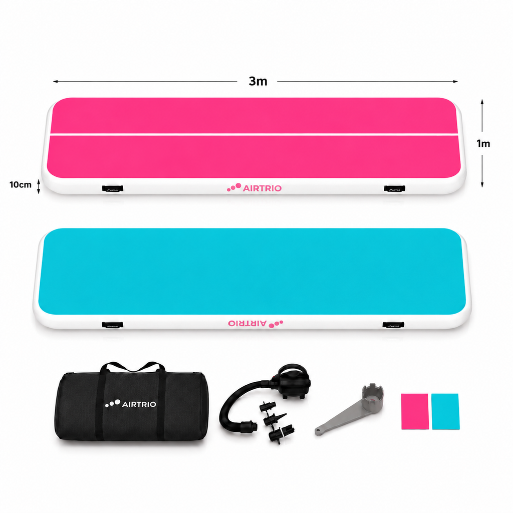 Mata Akrobatyczna Air Track 3m 10cm – Cyan / Pink | AIRTRIO