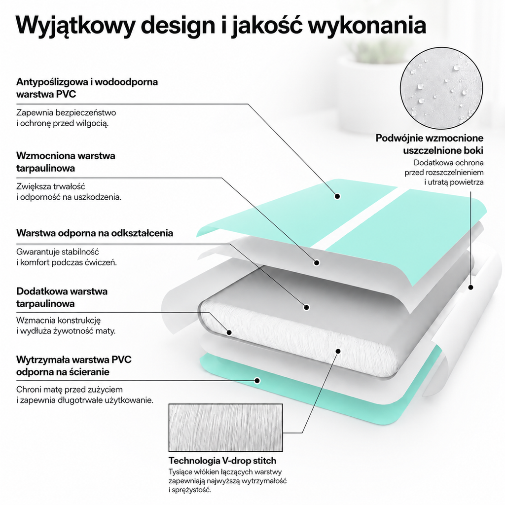 Mata Akrobatyczna Air Track 3m 10cm – Mint | AIRTRIO